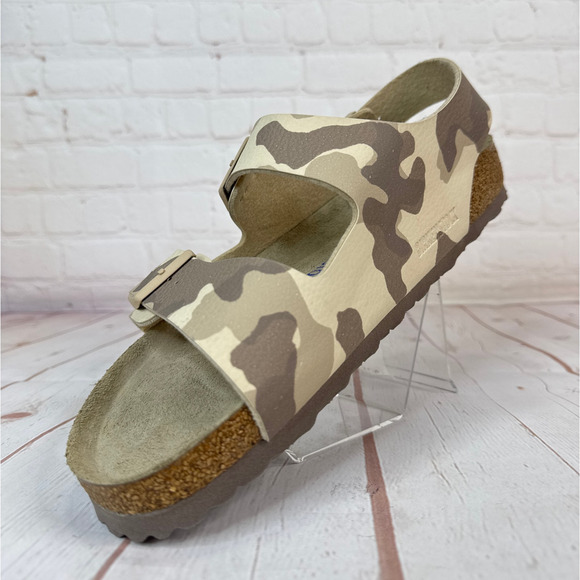 Birkenstock Arizona Soft Footbed Camo Desert Soil Gray/Taupe Sandals Mens Sz 13 - Picture 4 of 9